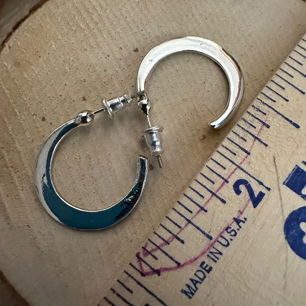 Elegant Silver Hoop Earrings